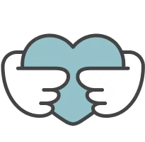 ハートを抱える両手のイラスト