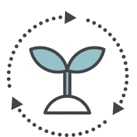 再活用をイメージした植物のイラスト